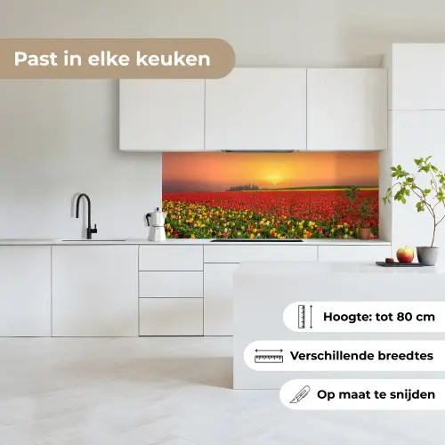 Bloemen - Landschap - Tulpen - Zonsondergang keuken achterwand 2 middel -sfeer4_NL