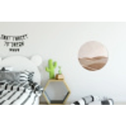 Abstract - Golven - Modern - Beige Wandcirkel aluminium klein -kinderkamer
