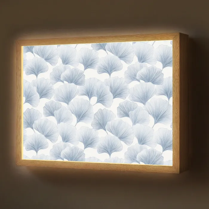 Waaier - Modern - Blauw Light Box met batterij (Wandlamp) middel 907 -z3d_website
