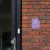 Paars - Klassiek Naambord Huisje klein -sfeer2