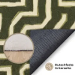 Lijnen - Abstract - Groen Vloerkleed Rechthoek klein 1091 -uniquesellingpoint_antislip_DE_DE