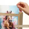 Paard - Meisjes - Blauw - Roze Light Box met kabel (Kinderlampje) klein -USP_websiteprintNL