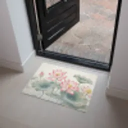 Aquarel - Lotusbloemen - Kleurrijk Deurmat klein -sfeer5