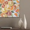 Schijfjes - Fruit - Oranje - Mozaïek PET vilt klein -sfeer6_closeup