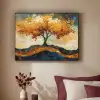 Boom - Natuur - Goud - Modern Textielframe - compleet frame klein -sfeer1
