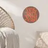 Yes girl you can - Oranje - Bruin Wandcirkel behangsticker klein -sfeer4