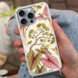 Vogels - Tropisch - Botanisch - Roze Hoesje iPhone 16 Pro Max met koord klein -sfeer3