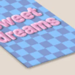 Sweet dreams - Vierkanten - Roze - Blauw fotolijst zwart zonder passe partout klein -zsfeer6