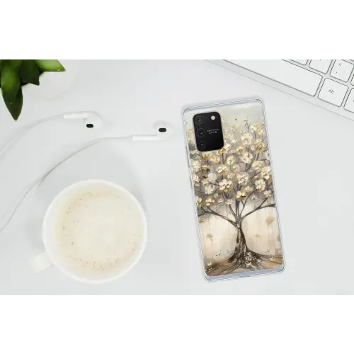 Boom - Beige - Goud - Verflook - Grijs Telefoonhoesje Samsung Galaxy S10 Lite klein -oordopS10Lite