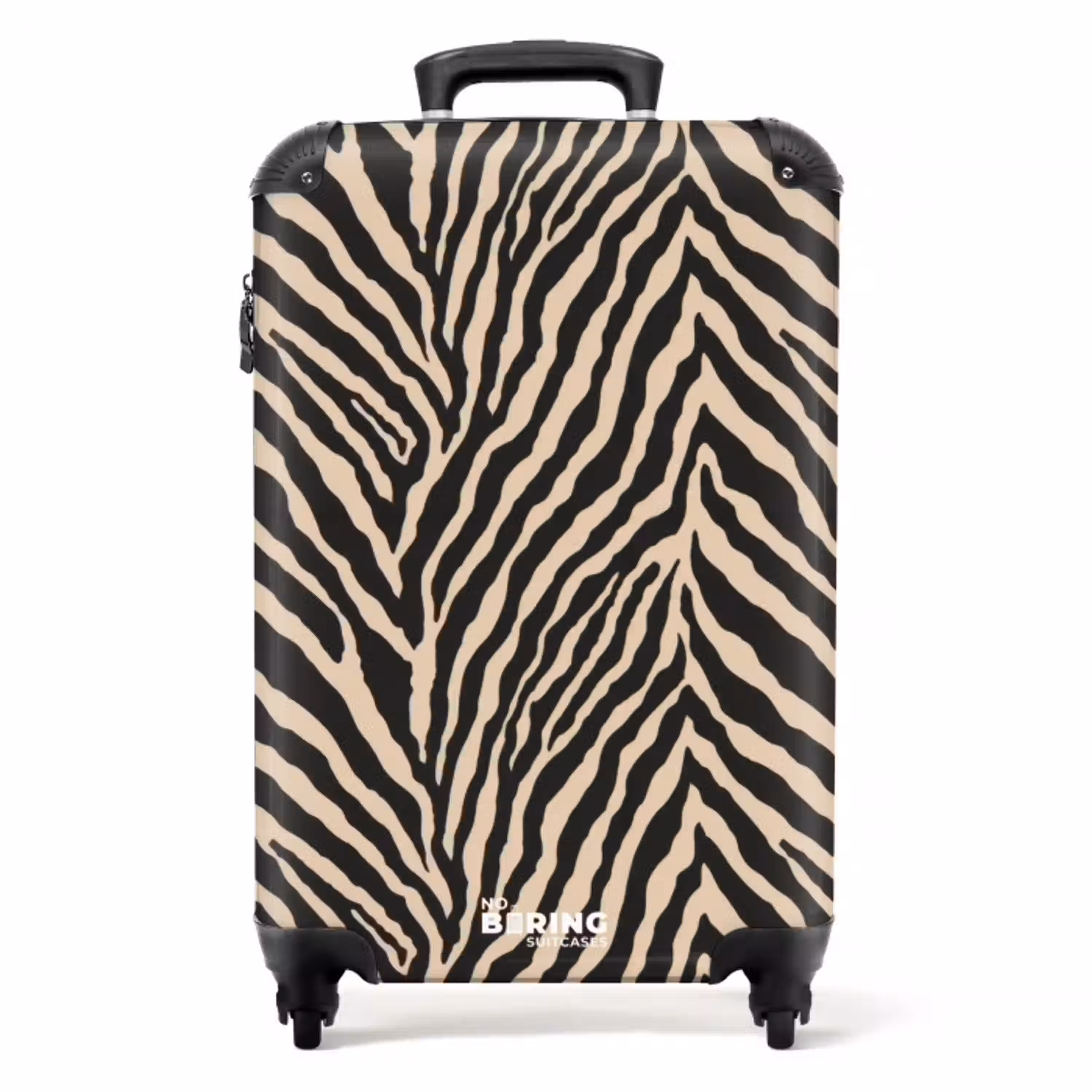 Zebra - Klassiek - Zwart NBS - Handbagage koffer - Volwassenen Unisex middel -productfoto_recht