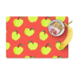Appels - Modern - Groen Placemat vinyl groot 368 -zzzproduct_Kitchenyeah-website