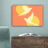 Vogels - Cirkels - Geel canvas 2cm klein -sfeer4