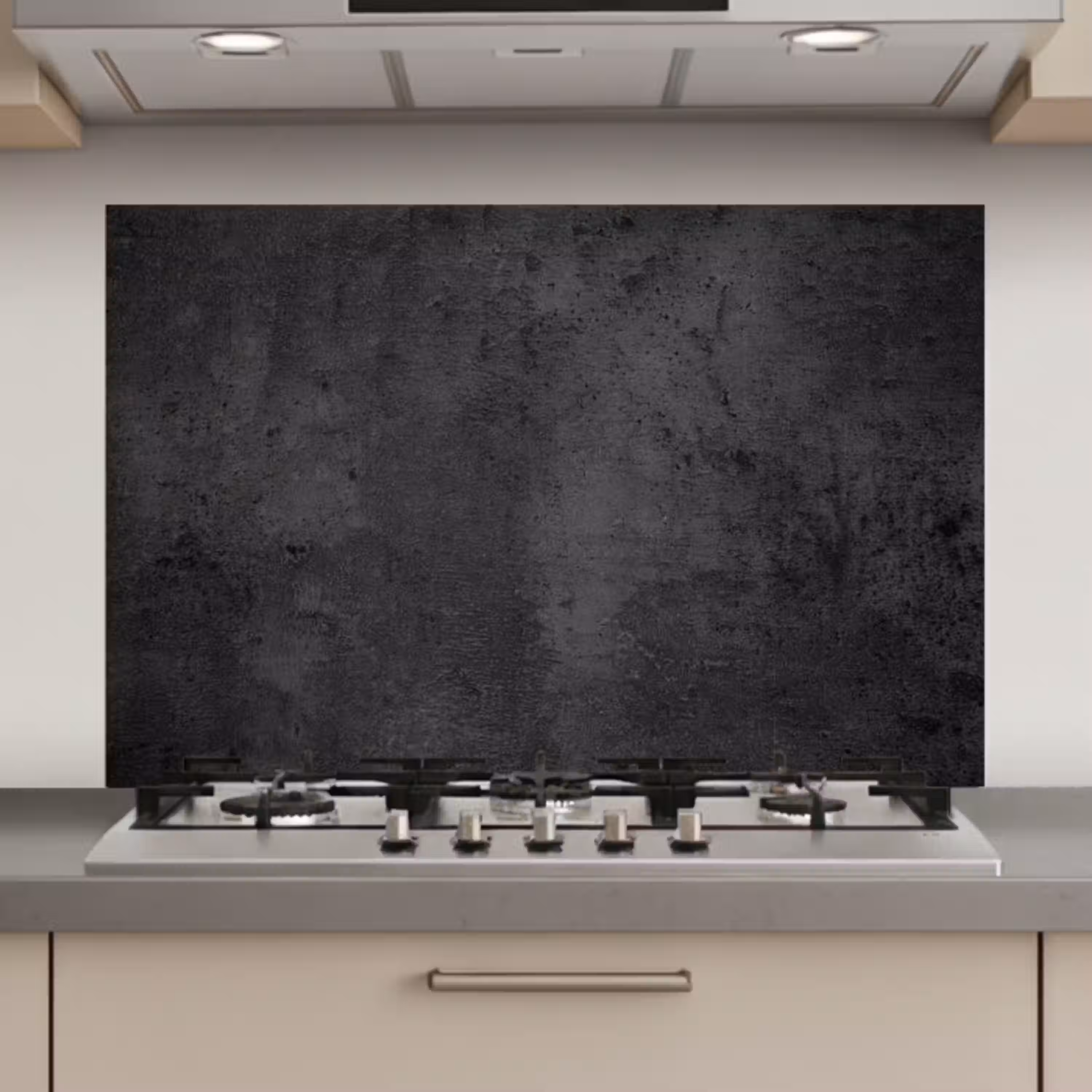 Beton - Robuust - Vintage - Rustiek - Grijs - Zwart keuken achterwand spatscherm klein -3d_website
