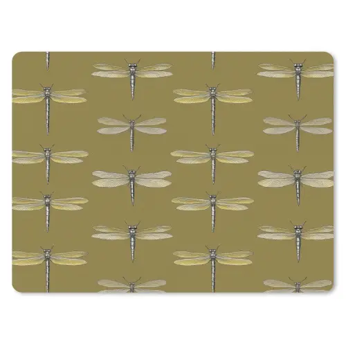 Libellen - Patroon - Groen muismat rubber klein 262 -3d