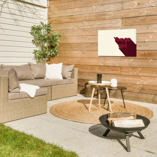 you go girl - 3D - Rood Tuinposter op houten frame 2 cm dik klein -sfeer2