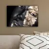 Vrouw - Goud - Zwart - Verf - Luxe canvas 2cm klein -sfeer3