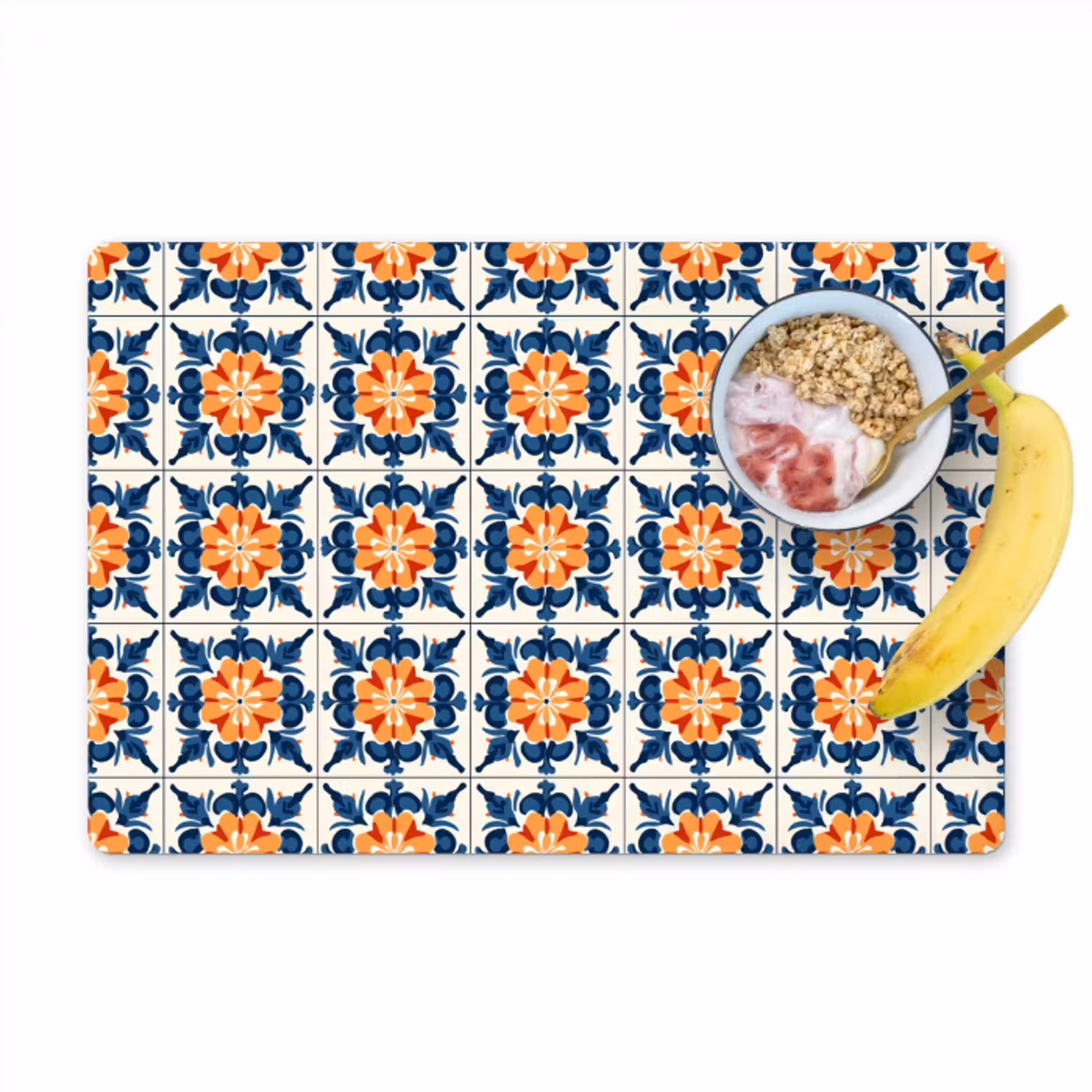 Traditioneel - Tegel - Oranje Placemat vinyl groot 368 -zzzproduct_Kitchenyeah-website