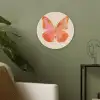 Vlinder - Minimalistisch - Roze Akoestische PET Vilt - Rond klein -sfeer2