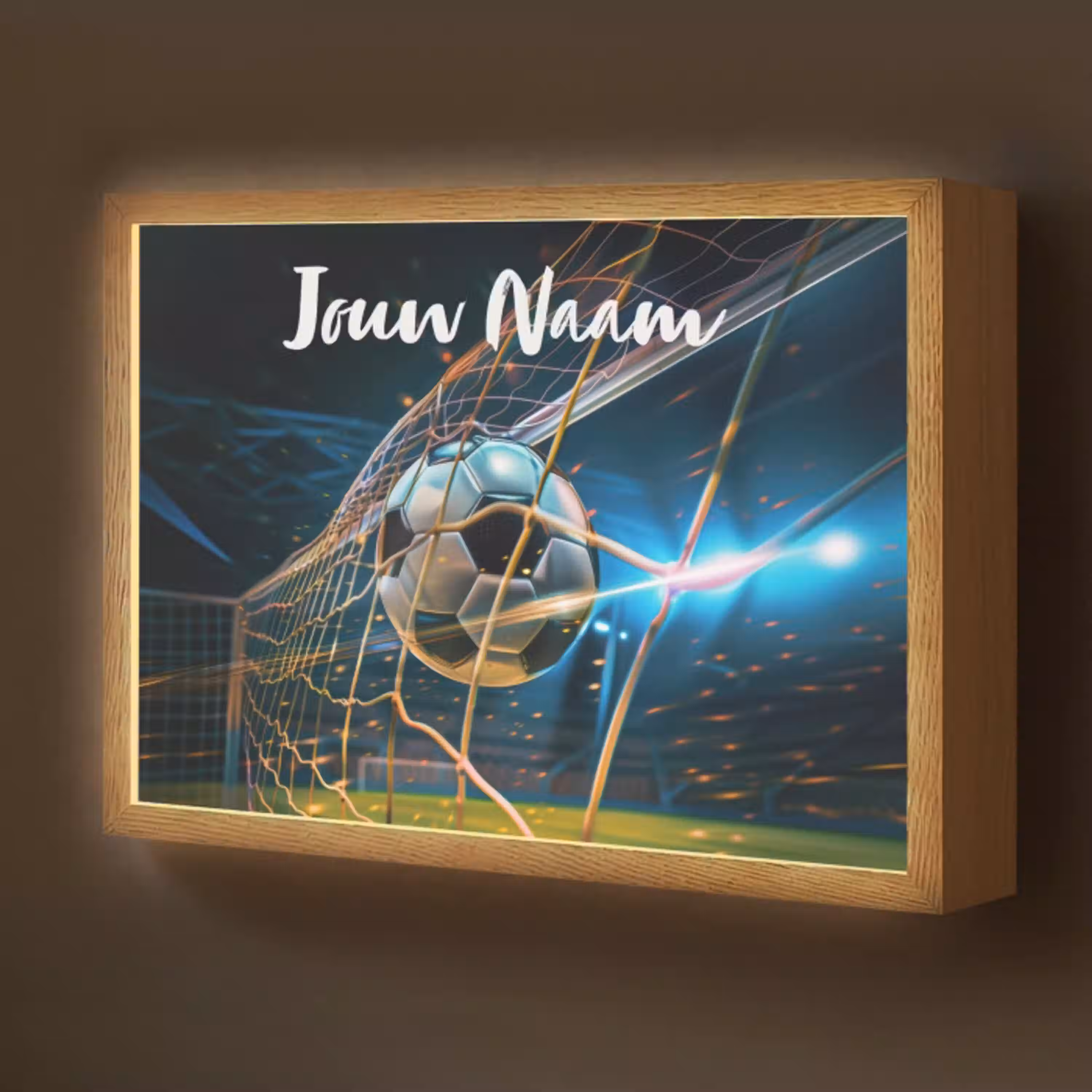 Voetbal - Goal - Sport - Jongens Light Box met batterij (Wandlamp kind) middel -z3d_website