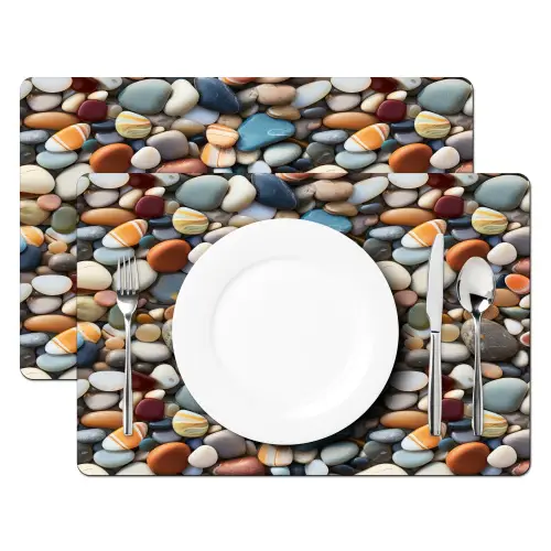 Kleuren - Strepen - Kiezels Placemat vinyl groot 368 -zzsfeer2_Kitchenyeah-website
