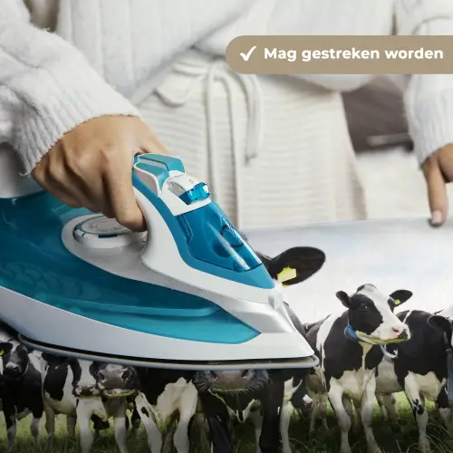 Koeien - Gras - Lente - Dieren - Weiland - Boerderij Wandkleed katoen klein -sfeer9