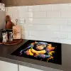 Aap - Graffiti - Kleurrijk - Bananen - Modern Inductie beschermer vinyl 3mm middel -sfeer3