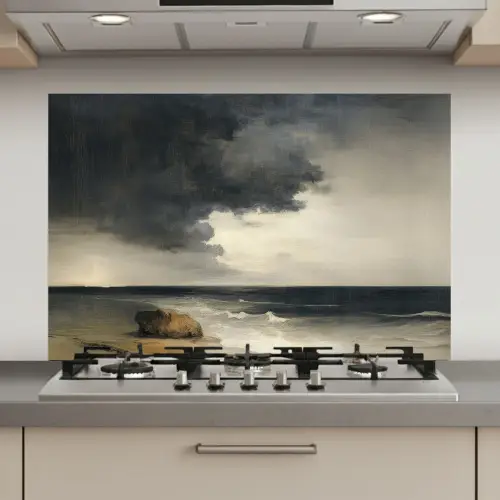 Kust - Golven - Rots - Storm keuken achterwand spatscherm klein -3d_website