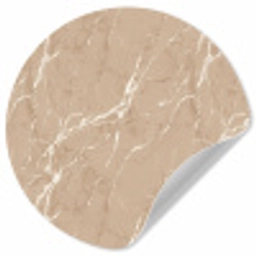 Beige - Marmer - Organisch - Wit Wandcirkel behangsticker klein 186 -3d