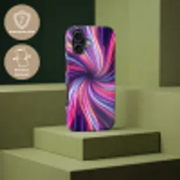 Abstract - Swirl - Futuristic - Neon Toughcase MagSafe Apple iPhone 17 klein -USP_PrintM_NL
