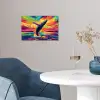 Zonsondergang - Walvis - Geschilderd - Kleurrijk poster papier klein -sfeer3