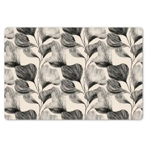 Botanisch - Bladeren - Zwart Placemat vinyl groot 368 -zzsfeer1_Kitchenyeah-website