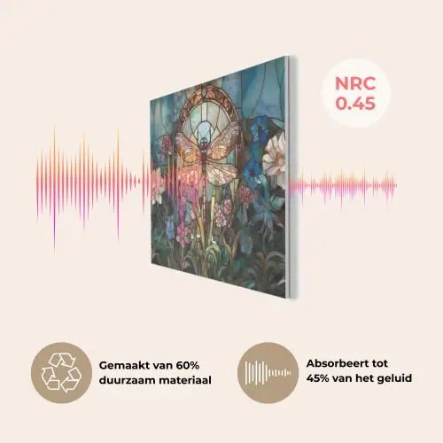 Libelle - Mozaïek - Bloemen - Kleurrijk PET vilt klein -USP_NL