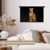 Panter - Realistisch - Bruin Wandkleed katoen klein -sfeer1
