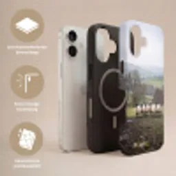 Schapen - Rij - Weide - Dieren - Platteland Toughcase MagSafe Apple iPhone 17 klein -USP_Lagen_NL