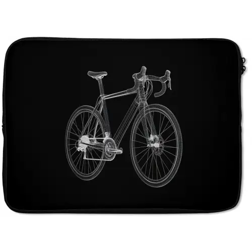 Lijnen - Illustratie - Wit laptophoes neopreen klein -zkaufland3dotto