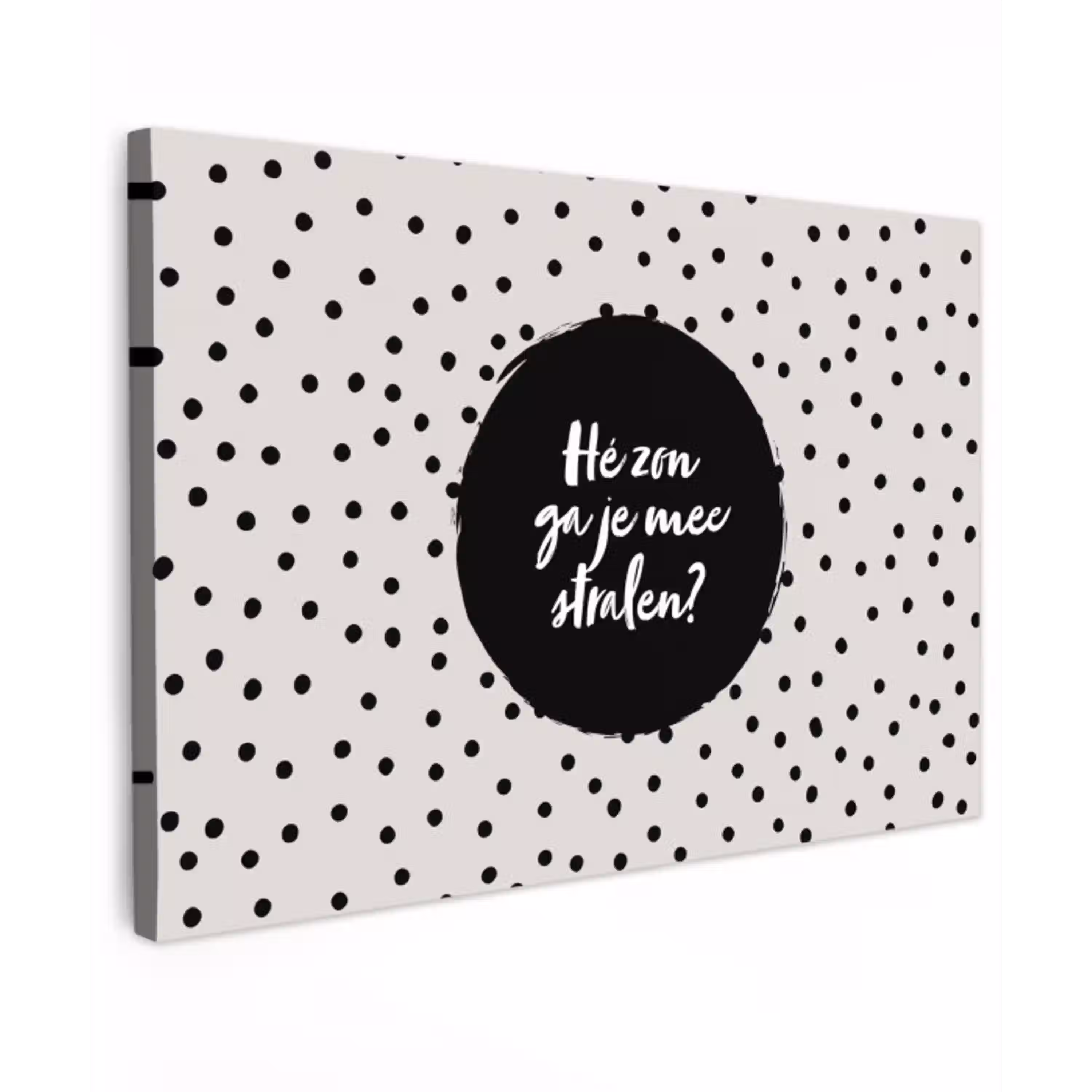 Quotes - Tekst - Hé zon ga je mee stralen? - Zon Tuinposter op houten frame 2 cm dik klein -3d