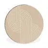 Parallelle lijnen - Lichte textuur - Beige Wandcirkel aluminium klein -3d