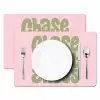 Chase greatness - Groen - Roze - Retro Placemat vinyl groot -zzsfeer2_Kitchenyeah-website