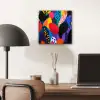 Bloemen - Bladeren - Abstract - Rood aluminium wit klein -sfeer5