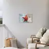 Sea you soon - Zeester - Zee Tuinposter op houten frame 2 cm dik klein -sfeer1