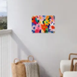 Bloemen - Kleurrijk - Stippen tuinposter los doek klein -sfeer8