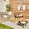 Wijnflessen - Takken - Sinaasappels Tuinposter op houten frame 2 cm dik klein -sfeer2