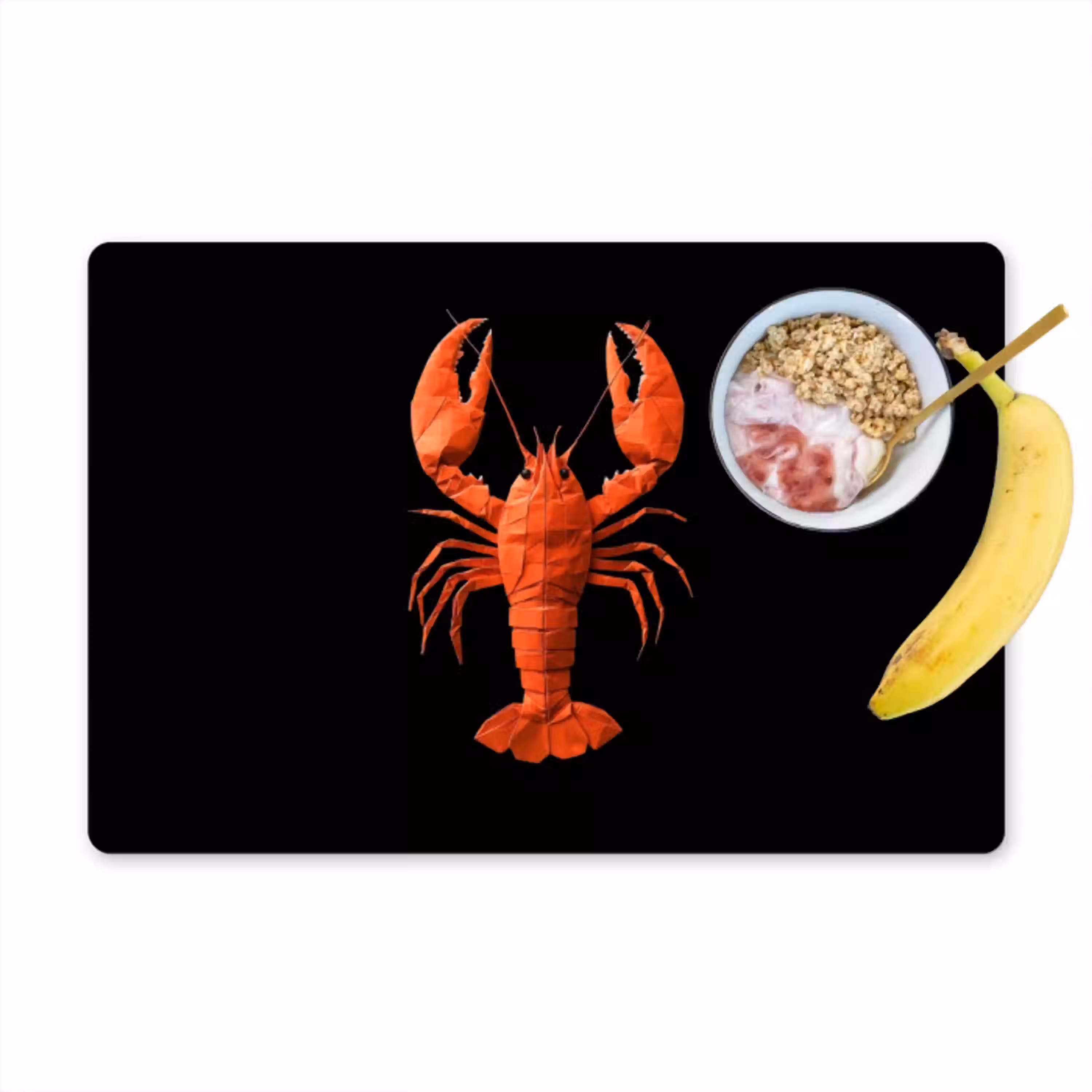 Kreeft - Papier - Origami papier - Rood Placemat vinyl groot -zzzproduct_Kitchenyeah-website
