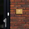 Mosterdgeel - Modern Naambord Rechthoek middel -sfeer1-rechthoek-S