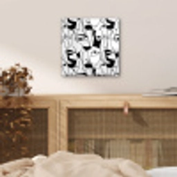 Lijnen - Gezichten - Zwart - Wit plexiglas 5mm klein 11 -sfeer4