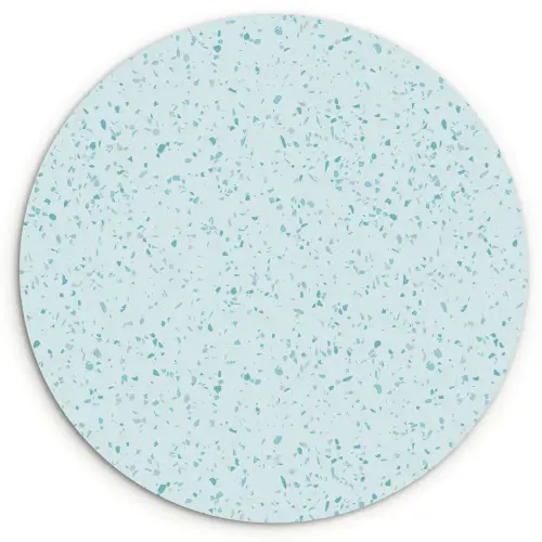 Terrazzo - Patroon - Kleurrijk - Baby Blauw Wandcirkel plexiglas klein 852 -3d