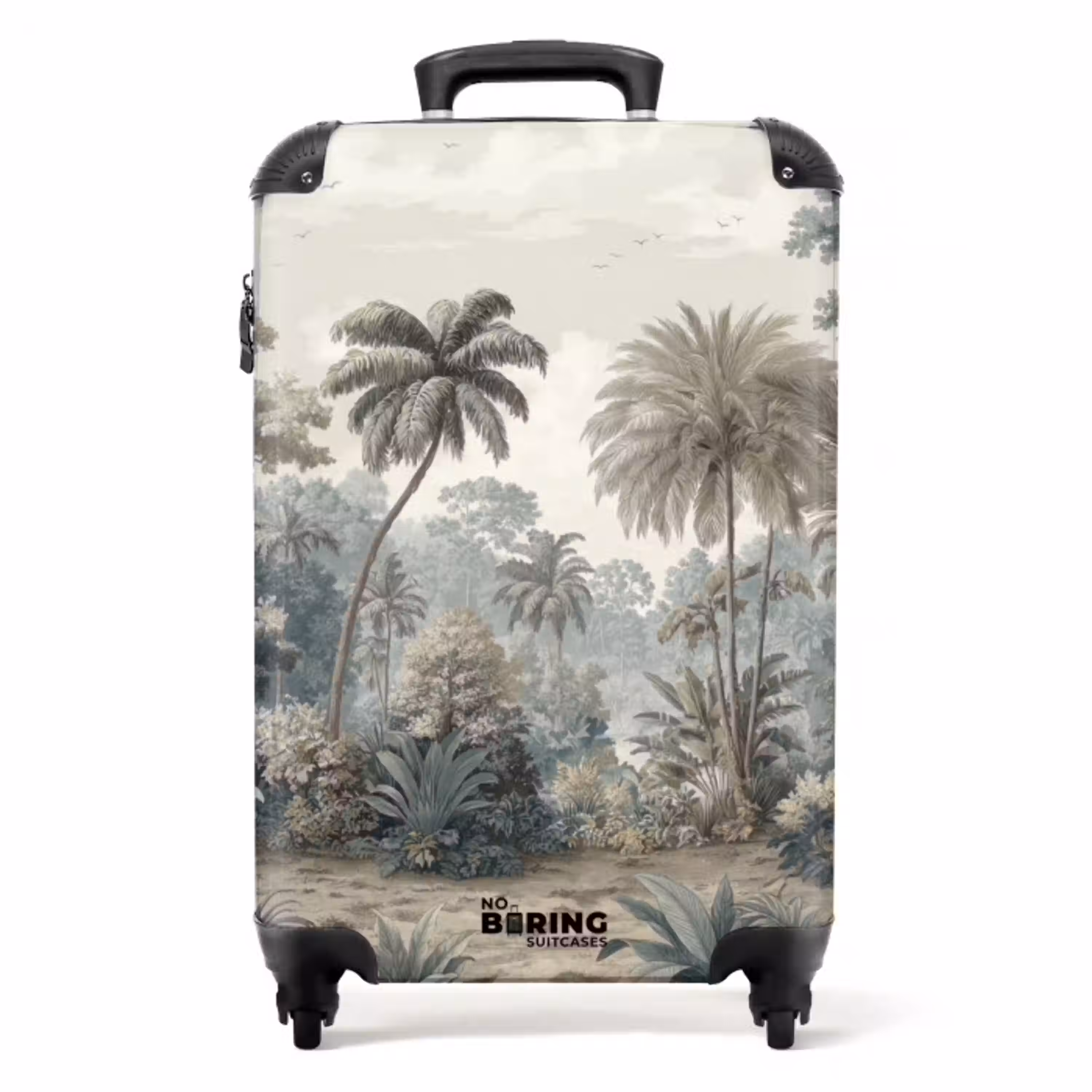 Tropisch - Landschap - Illustratie NBS - Handbagage koffer - Volwassenen Unisex middel -productfoto_recht