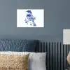 Vogel - Delfts blauw - Illustratie - Bloemen poster papier klein -sfeer2