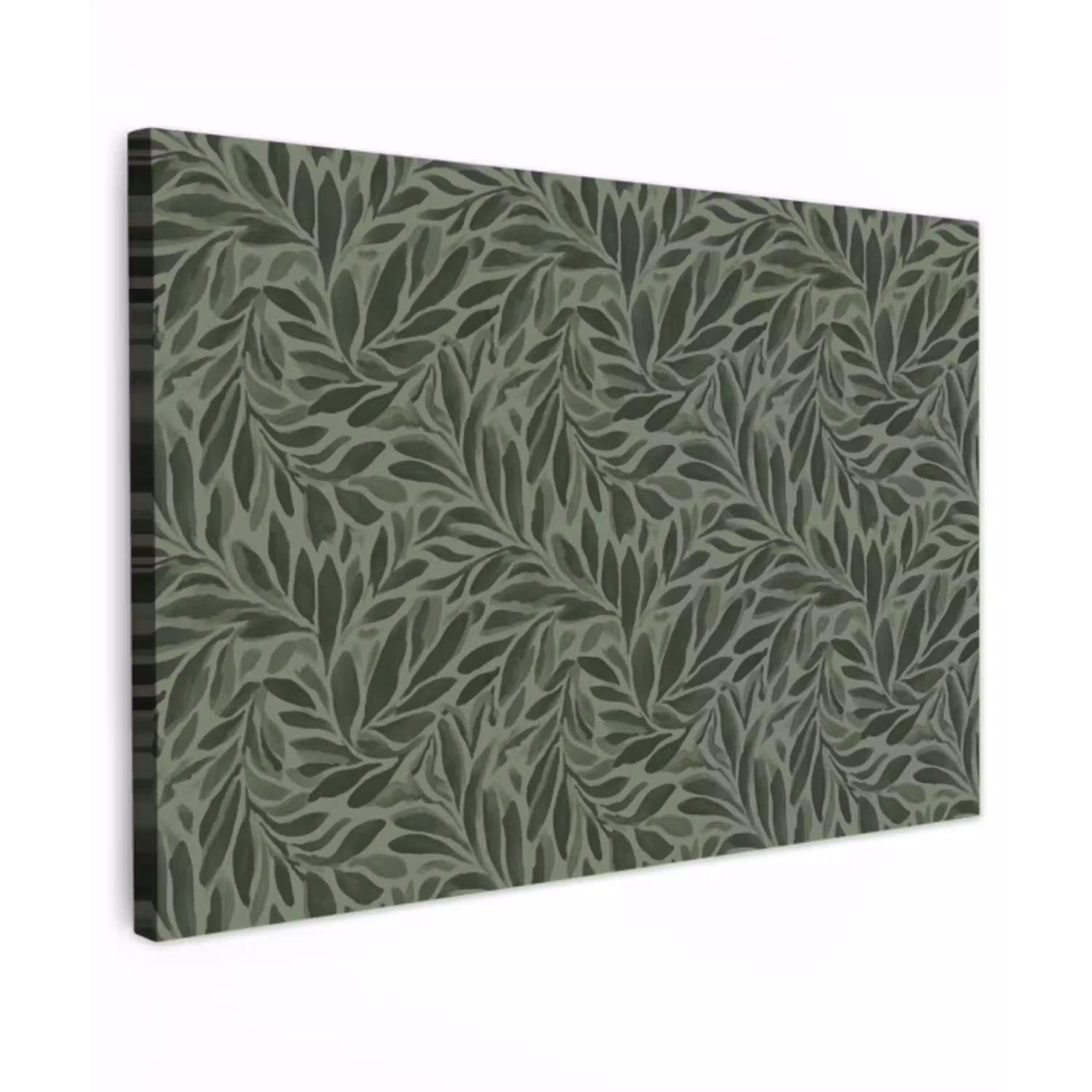 Bladeren - Organisch - Groen canvas 2cm klein 34 -z3d
