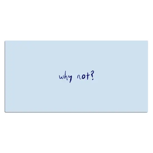 Why not - Blauw - Donker blauw - Quote Muismat XXL klein -3d_leeg